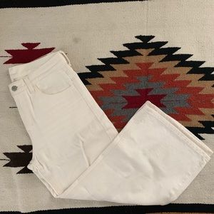 LEVIS • white wide leg crop